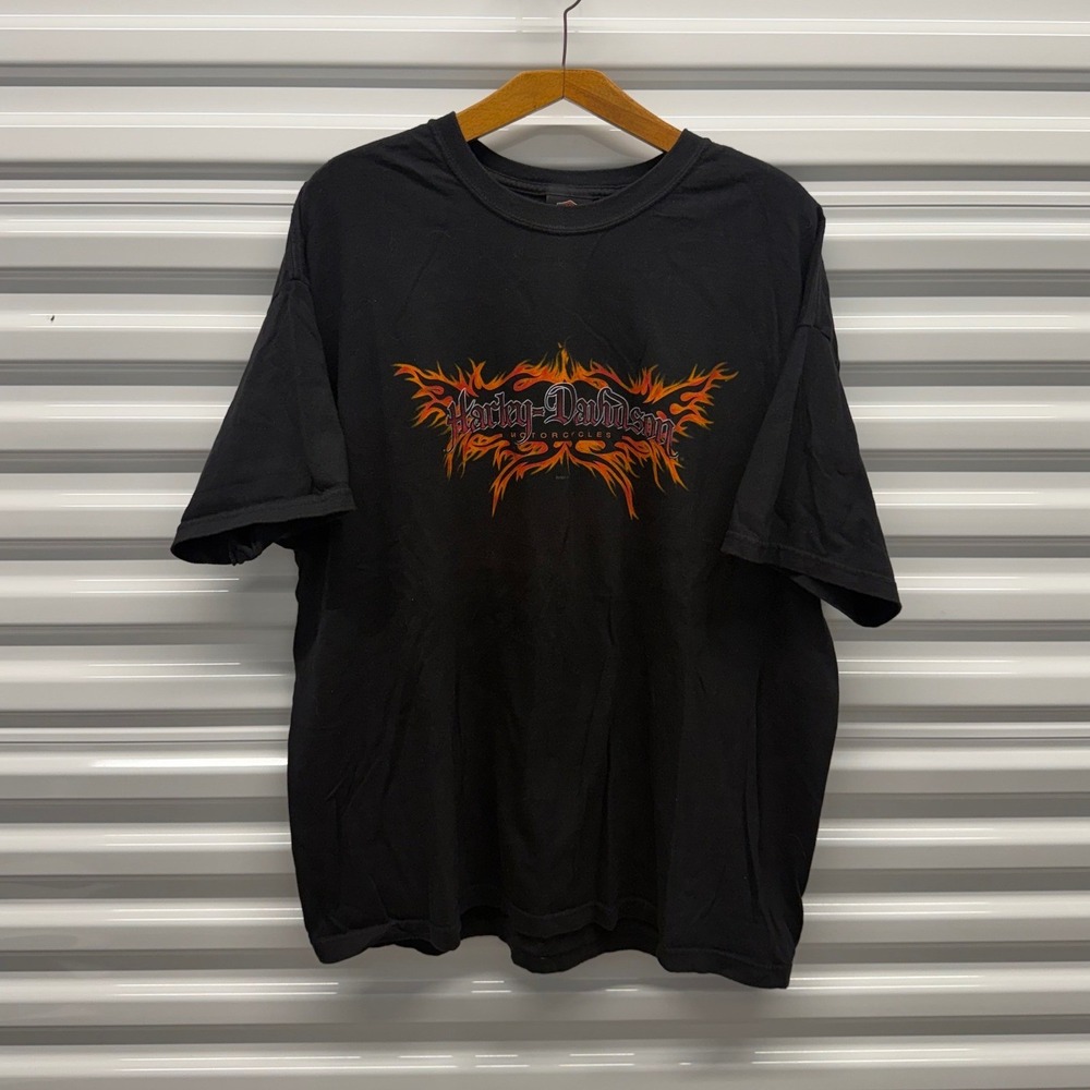 Vintage Harley Davidson Phoenix Flame Tribal Y2K San Diego Black Mens XXL Shirt
